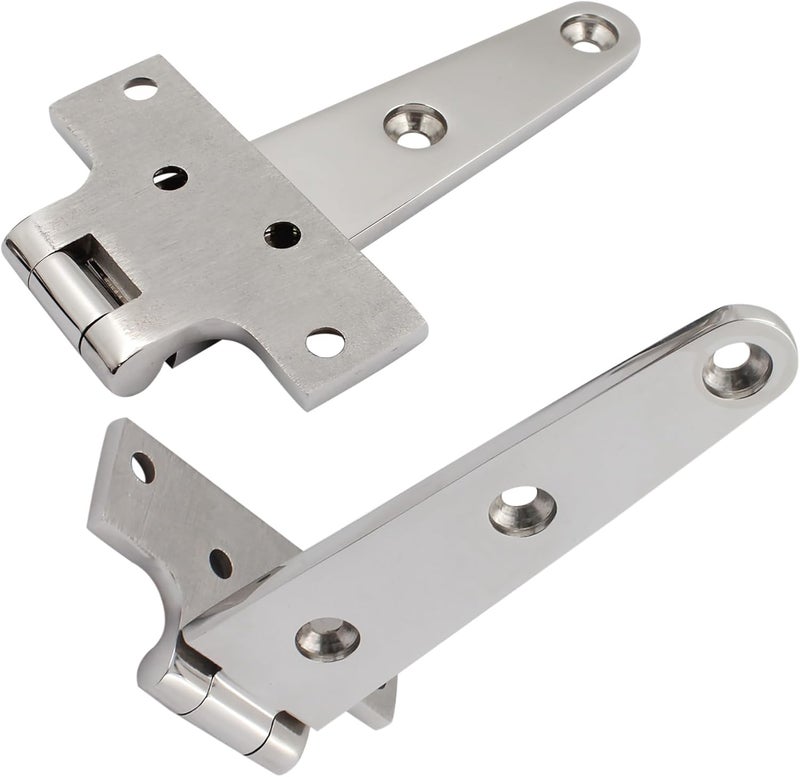 Laorde 316 Stainless Steel T Hinges Marine Grade Heavy Duty Boat Hatch Hinge Casting Cabinet Hardware Door Hinge with Screws - Image 2